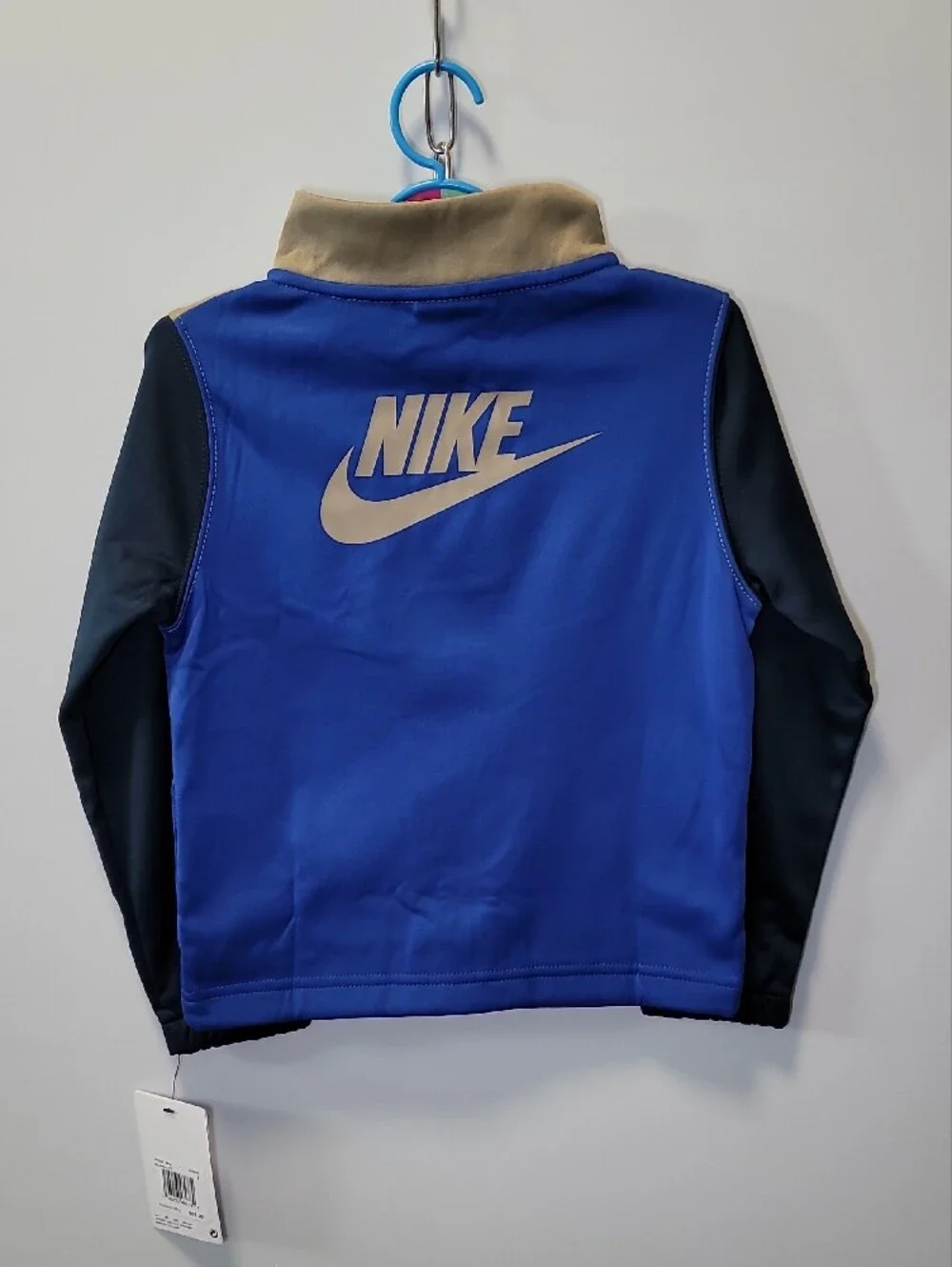Nike Kids Tan, Blue & Black Colorblock Track Set